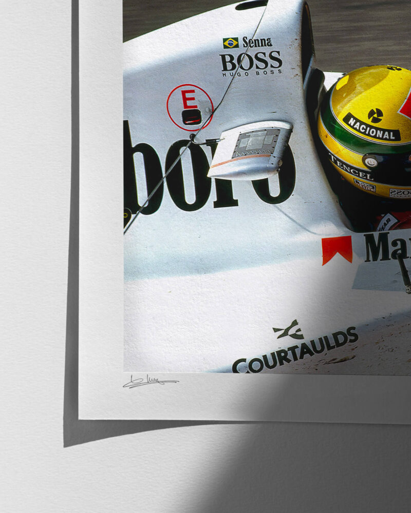 Ayrton Senna - McLaren - Frame Signature Detail