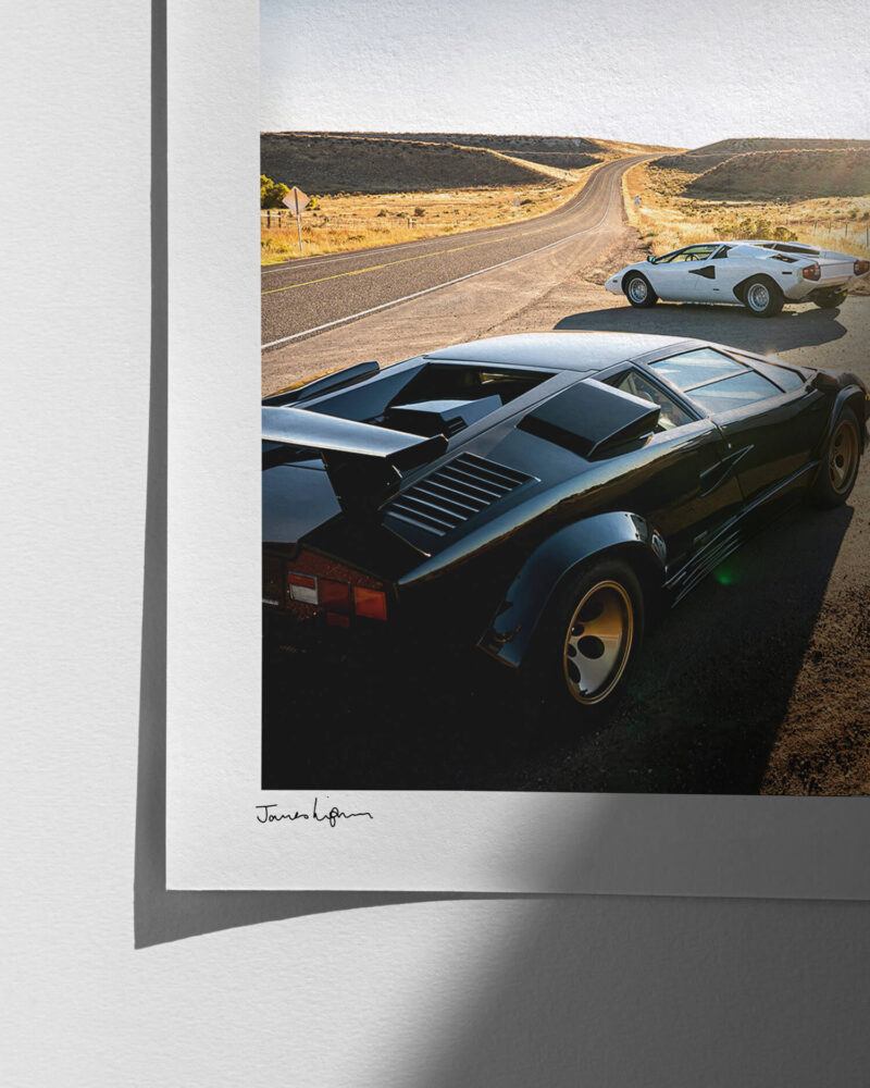 Three Countach - Print Quality Close-up