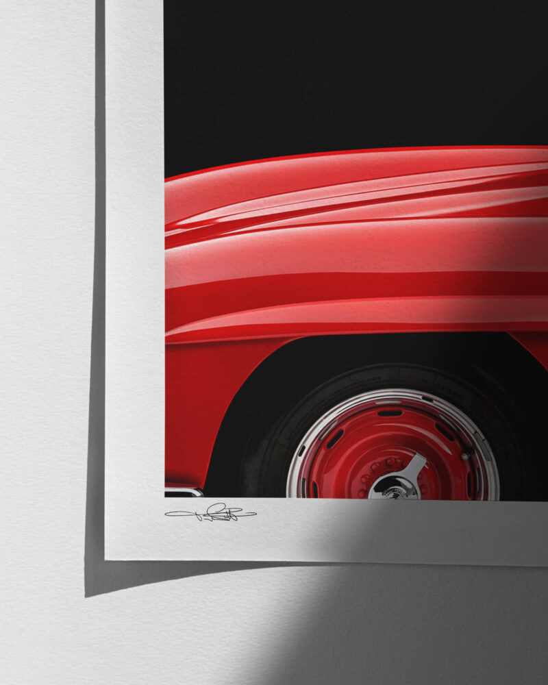 Fire Engine Red 300SL - Print Quality Close-up