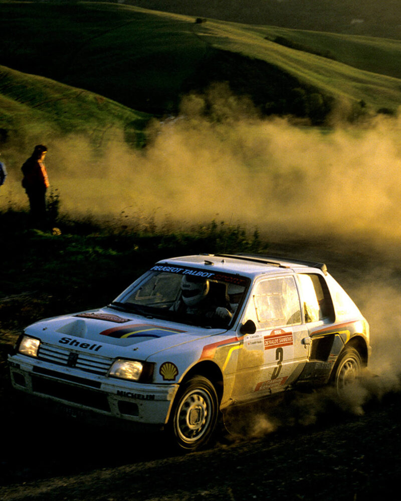 1984, San Remo, Ari Vatanen, Peugeot 205 T16 - Frame Detail