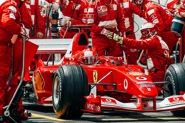 SCHUMACHER PITS, FRENCH GP – 2003
